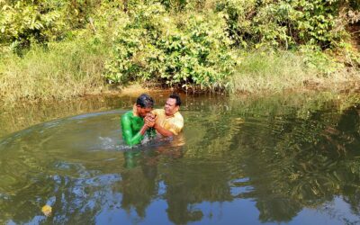 Baptisms performed secretly by Elijah Challenge workers in a region in INDIA where they are ILLEGAL